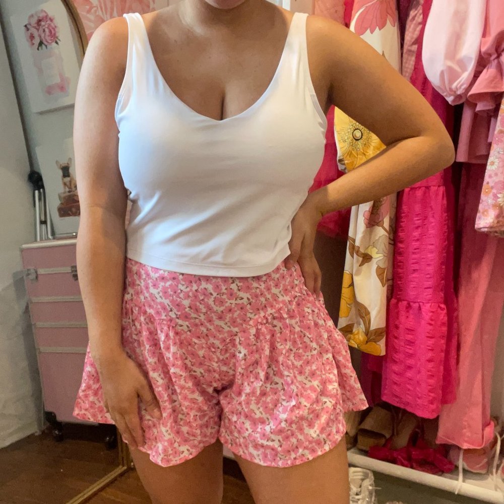 Ditsy Floral Wide Leg Shorts SheIn